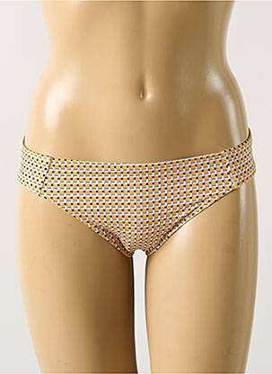 Bas de maillot de bain effet matière satinée culotte orange D NU D femme