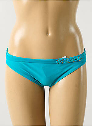 Bas de maillot de bain effet matière satinée culotte bleu CHANTELLE femme
