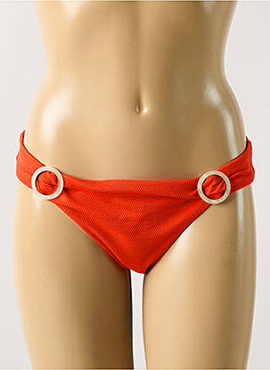 Bas de maillot de bain effet matière satinée culotte orange AUBADE femme
