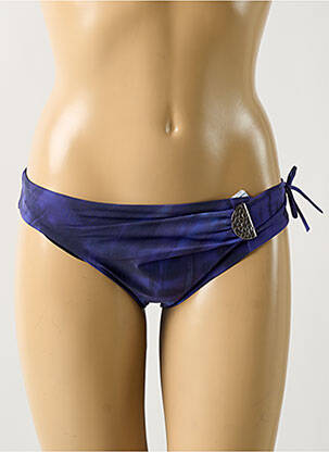 Bas de maillot de bain imprimé fantaisie culotte violet CHANTELLE femme