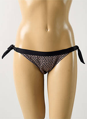 Bas de maillot de bain imprimé fantaisie bikini noir LE BOURGET femme