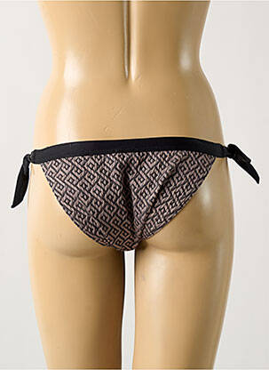 Bas de maillot de bain imprimé fantaisie bikini noir LE BOURGET femme