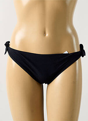Bas de maillot de bain tissage satiné bikini noir CHANTELLE femme