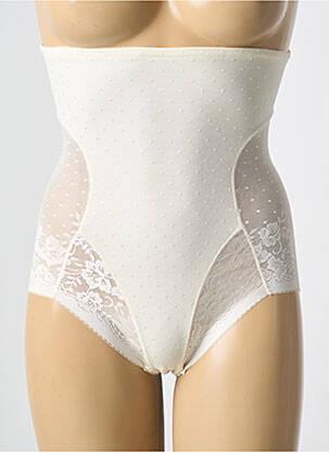 Culotte gainante broderie beige JANIRA femme