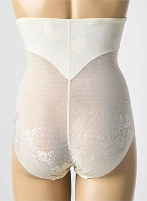 Culotte gainante broderie beige JANIRA femme