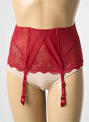 Guêpière/porte-jarretelle avec armature rouge AUBADE femme