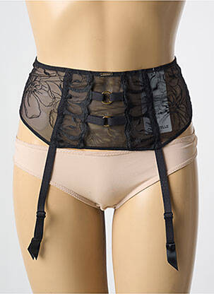 Guêpière/porte-jarretelle broderie noir CHANTELLE femme