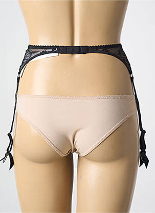Guêpière/porte-jarretelle effet matière satinée noir AUBADE femme