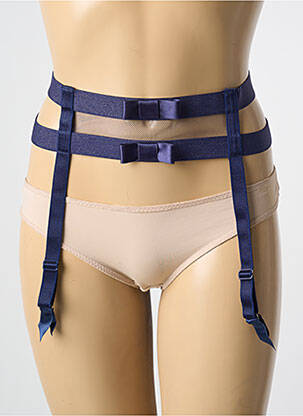 Guêpière/porte-jarretelle bretelles élastiquées ajustables bleu CHANTAL THOMASS femme