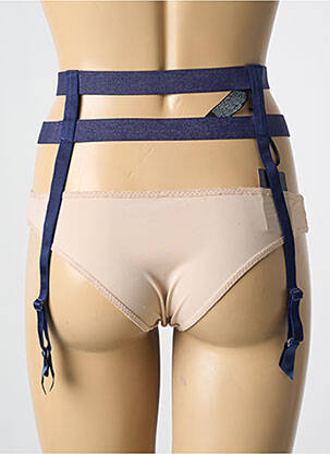 Guêpière/porte-jarretelle bretelles élastiquées ajustables bleu CHANTAL THOMASS femme