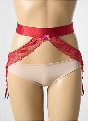 Guêpière/porte-jarretelle broderie rouge AUBADE femme