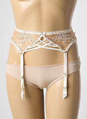Guêpière/porte-jarretelle broderie beige AUBADE femme