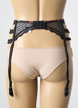 Guêpière/porte-jarretelle broderie noir AUBADE femme
