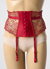 Guêpière/Porte-jarretelle rouge KARL LAGERFELD X AUBADE pour femme seconde vue