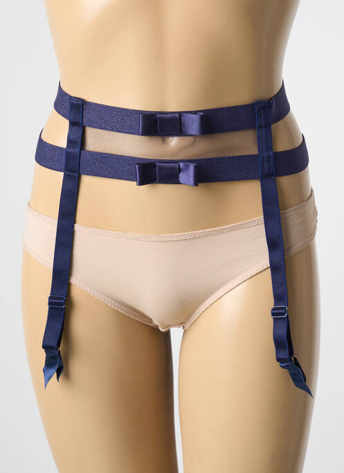 Guêpière/porte-jarretelle bretelles élastiquées ajustables bleu CHANTAL THOMASS femme