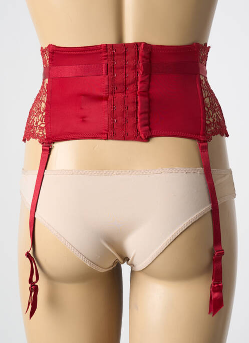 Guêpière/Porte-jarretelle rouge KARL LAGERFELD X AUBADE pour femme