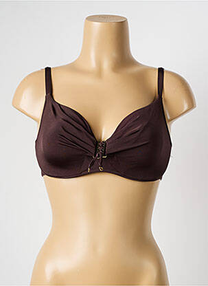 Haut de maillot de bain haut soutien-gorge emboitant haut soutien-gorge emboitant marron CHANTELLE femme