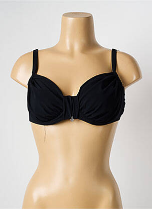 Haut de maillot de bain bretelles élastiquées ajustables noir OPERA femme