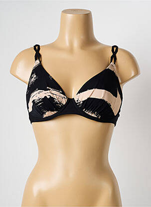 Haut de maillot de bain bretelles élastiquées ajustables noir CHANTELLE femme