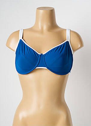 Haut de maillot de bain bretelles élastiquées ajustables bleu MARYAN MEHLHORN femme