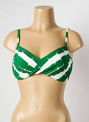 Haut de maillot de bain bretelles élastiquées ajustables vert MARYAN MEHLHORN femme