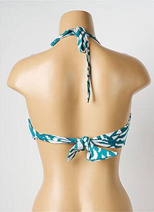 Haut de maillot de bain fermeture liens à nouer haut bandeau vert D NU D femme