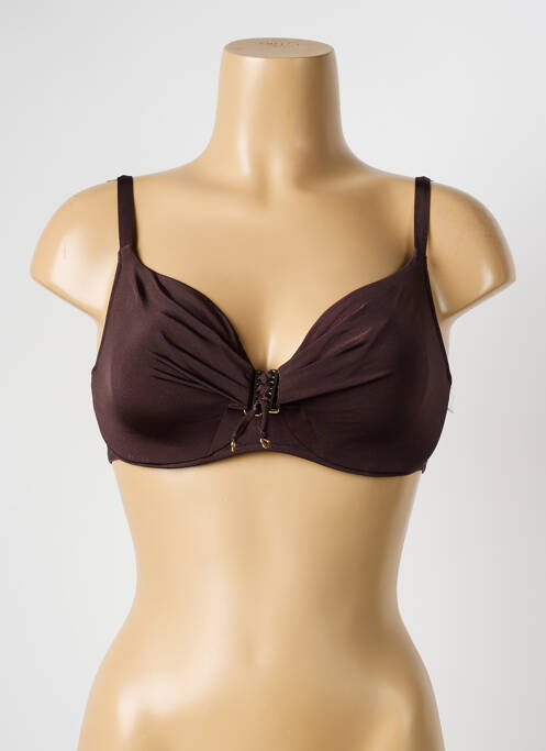 Haut de maillot de bain haut soutien-gorge emboitant haut soutien-gorge emboitant marron CHANTELLE femme