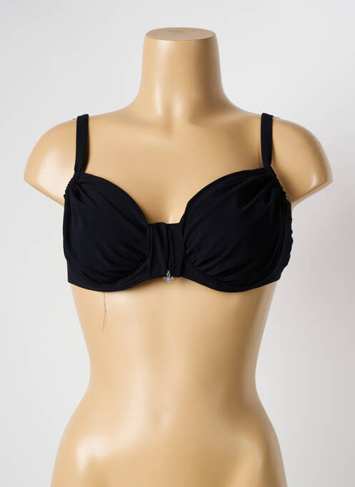 Haut de maillot de bain bretelles élastiquées ajustables noir OPERA femme