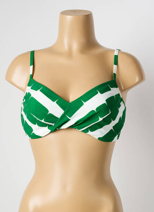 Haut de maillot de bain bretelles élastiquées ajustables vert MARYAN MEHLHORN femme