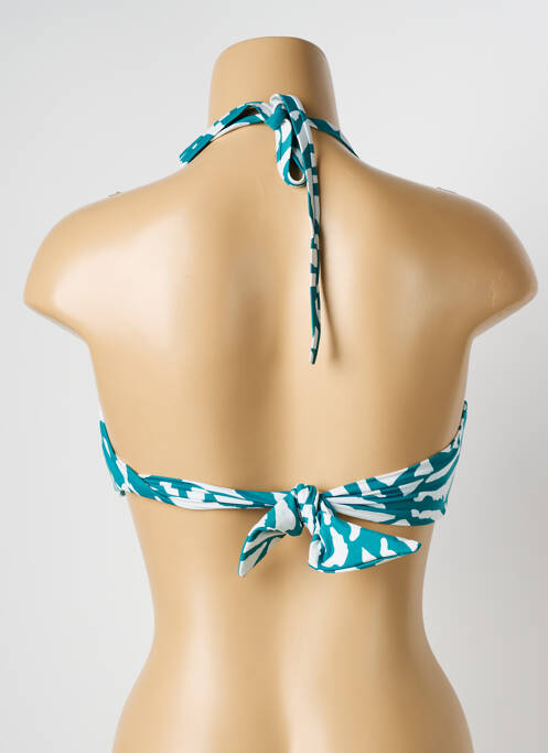 Haut de maillot de bain fermeture liens à nouer haut bandeau vert D NU D femme