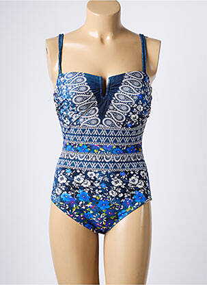 Maillot de bain 1 pièce imprimé fantaisie bleu SUNFLAIR femme