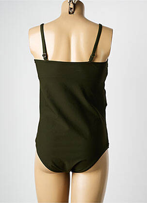 Maillot de bain 1 pièce stretch vert HATEIA femme