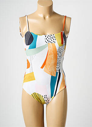 Maillot de bain 1 pièce imprimé fantaisie blanc IODUS femme