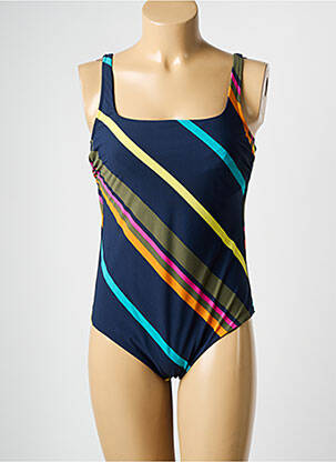Maillot de bain 1 pièce stretch bleu CHANTELLE femme