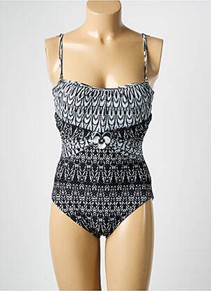 Maillot de bain 1 pièce imprimé fantaisie haut soutien-gorge moulé noir GOTTEX femme