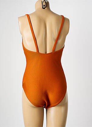 Maillot de bain 1 pièce stretch orange DNUD femme