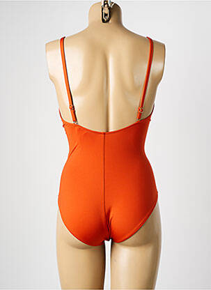 Maillot de bain 1 pièce stretch haut soutien-gorge moulé orange MARYAN MEHLHORN femme