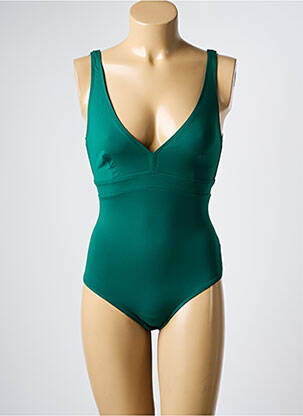 Maillot de bain 1 pièce stretch vert DNUD femme