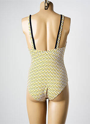 Maillot de bain 1 pièce imprimé fantaisie jaune DNUD femme