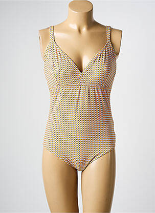 Maillot de bain 1 pièce imprimé fantaisie orange DNUD femme