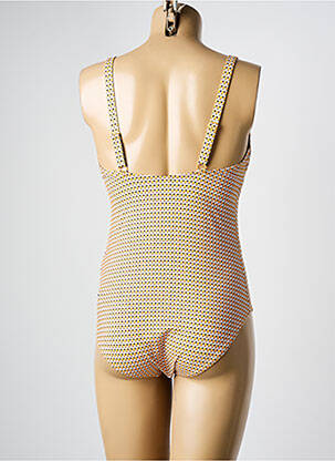 Maillot de bain 1 pièce imprimé fantaisie orange DNUD femme