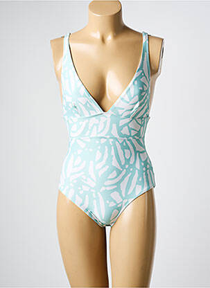 Maillot de bain 1 pièce imprimé fantaisie bleu DNUD femme