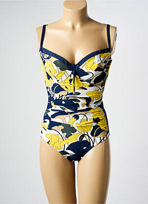 Maillot de bain 1 pièce imprimé fantaisie bleu CHANTELLE femme