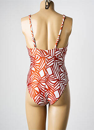 Maillot de bain 1 pièce imprimé fantaisie haut soutien-gorge moulé orange WATERCULT femme