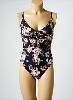 Maillot de bain 1 pièce stretch haut soutien-gorge moulé noir WATERCULT femme