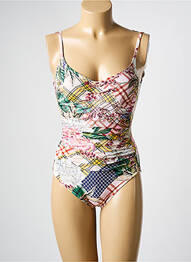 Maillot de bain 1 pièce imprimé fantaisie blanc MARYAN MEHLHORN femme