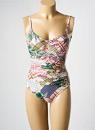 Maillot de bain 1 pièce imprimé fantaisie blanc MARYAN MEHLHORN femme