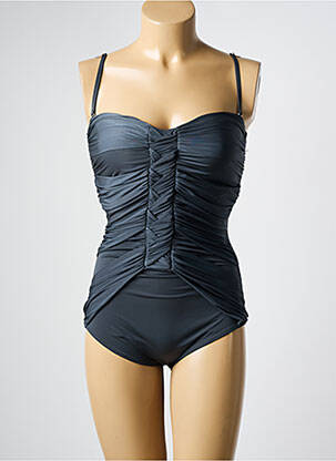 Maillot de bain 1 pièce haut bandeau haut bandeau gris GOTTEX femme