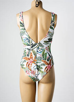 Maillot de bain 1 pièce stretch haut soutien-gorge moulé blanc WATERCULT femme