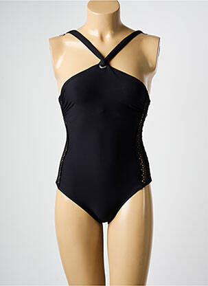 Maillot de bain 1 pièce stretch noir HATEIA femme